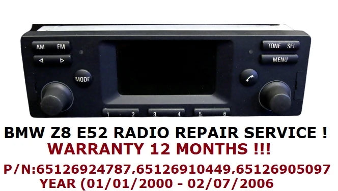 BMW Z8 2001 Radio Navigation Repair Service ! 12 Months Warranty ! Plug & Play