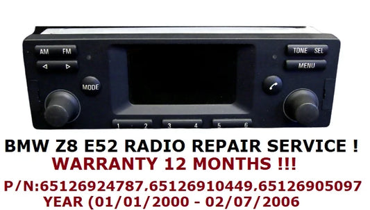 BMW Z8 2001 Radio Navigation Repair Service ! 12 Months Warranty ! Plug & Play